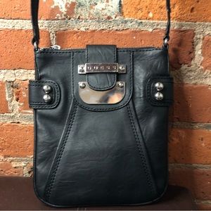 Women’s Guess Black Crossbody Bag, 24” Adjustable Strap, Excellent Condition